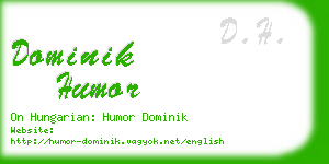 dominik humor business card